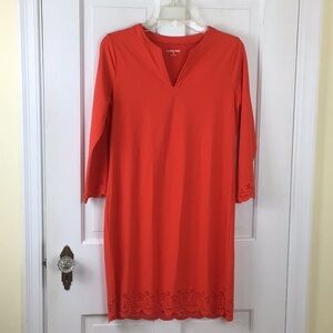 Lands End Swim Cover Up Dress Red